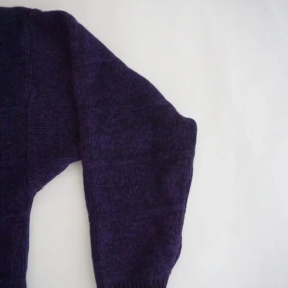 Field Gear Purple Knit Crewneck Sweater Outdoorsman Eclectic Grandpa Cozy L - Picture 4 of 9